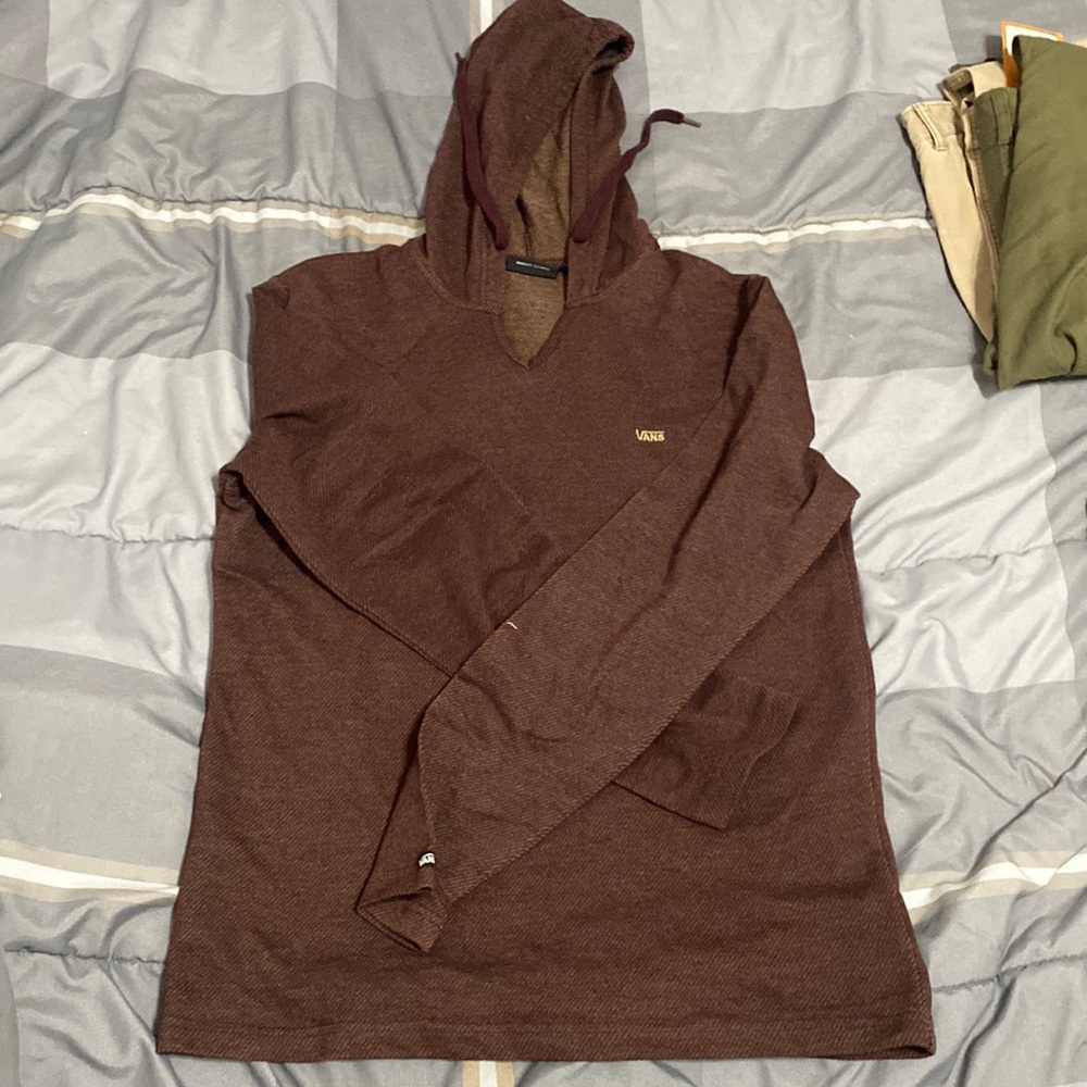 Vans light weight hooded shirt